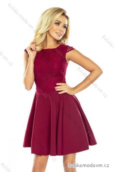 Dress MARTA with lace - Burgundy color 157-3
 NMC-157-3