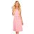 311-7 LILA Pleated dress with short sleeves - powder pink