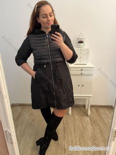 Bunda s kapucňou  prodloužená dámske nadrozmer (M,L,XL,XXL) TALIANSKA MÓDA IM423JESSICA