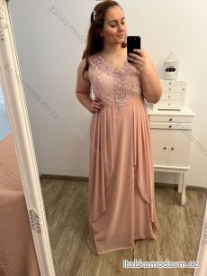 Šaty dlhé elegantné bez rukávov dámske (L/XL ONE SIZE) TALIANSKA MÓDA IMPSH23609L