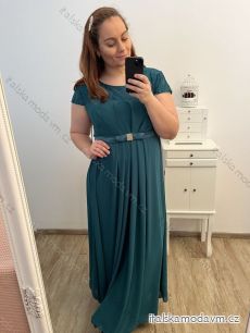 Šaty plesové elegantné spoločenské rukáv dámske nadrozmer (L/XL ONE SIZE) TALIANSKA MÓDA IMM23FRANCESCA