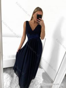 Šaty elegantné spoločenské na ramienka dámske (S/M ONE SIZE) TALIANSKA MÓDA IMPSH2380636/DU