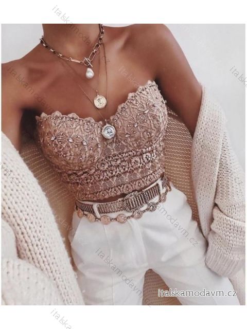 Top/croptop na ramienka dámsky (SL) TALIANSKA MÓDA IMPLP2390970168