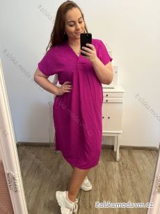 Šaty oversize krátky rukáv dámske nadrozmer (3XL/4XL ONE SIZE) TALIANSKA MóDA IMC23132