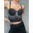 Top croptop na ramienka dámsky (S/M ONE SIZE) TALIANSKA MÓDA IMPBB23073r