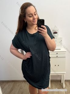 Šaty krátky rukáv dámske nadrozmer (2XL/3XL/4XL ONE SIZE) TALIANSKA MóDA IM423SARA