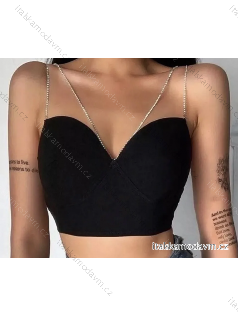 Top/croptop na ramienka dámsky (S/M ONE SIZE) TALIANSKA MÓDA IMPLP2339880090