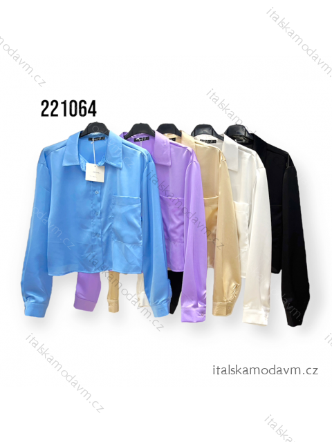 Blúzka/košeľa dlhý rukáv dámska (S/M ONE SIZE) TALIANSKA MÓDA IMPHD23221064