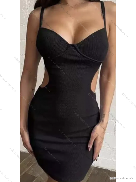 Šaty na ramienka dámske (S/M ONE SIZE) TALIANSKA MÓDA IMPCF238279MICRO