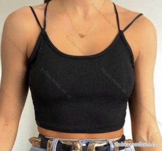 Crop top na ramienka dámsky (S/M ONE SIZE) TALIANSKA MÓDA IMPCF2320824MICRO