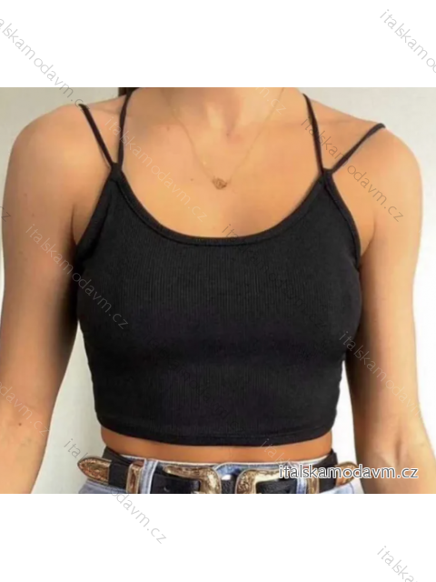 Crop top na ramienka dámsky (S/M ONE SIZE) TALIANSKA MÓDA IMPCF2320824MICRO