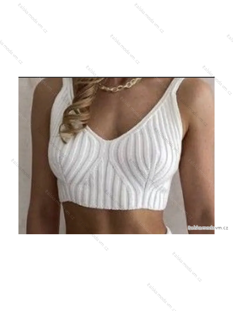 Crop top na ramienka dámsky (S/M ONE SIZE) TALIANSKA MÓDA IMPCF231088