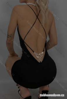 Šaty elegantné na ramienka dámske (S/M ONE SIZE) TALIANSKA MÓDA IMPMG233157