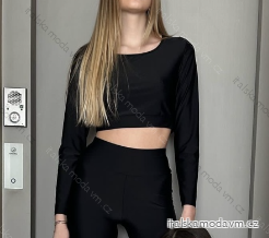 Top croptop dlhý rukáv dámsky (S/M ONE SIZE) TALIANSKA MÓDA IMPBB23S4015