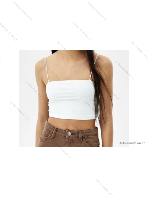 Top croptop na ramienka dámsky (S/M ONE SIZE) TALIANSKA MÓDA IMPLP2350850040