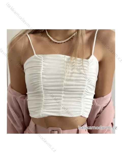 Top croptop na ramienka dámsky (S/M ONE SIZE) TALIANSKA MÓDA IMPLP2330530050