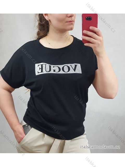 Tričko tunika krátky rukáv dámske vogue (uni M/L/Xl) IMD20007