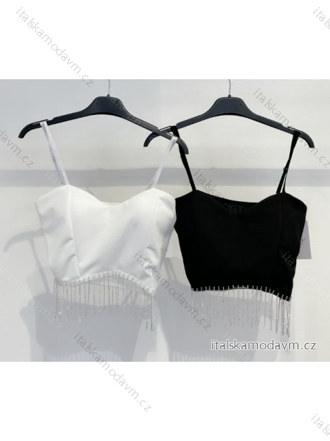 Top croptop na ramienka dámsky (S/M ONE SIZE) TALIANSKA MÓDA IMPMD235865d