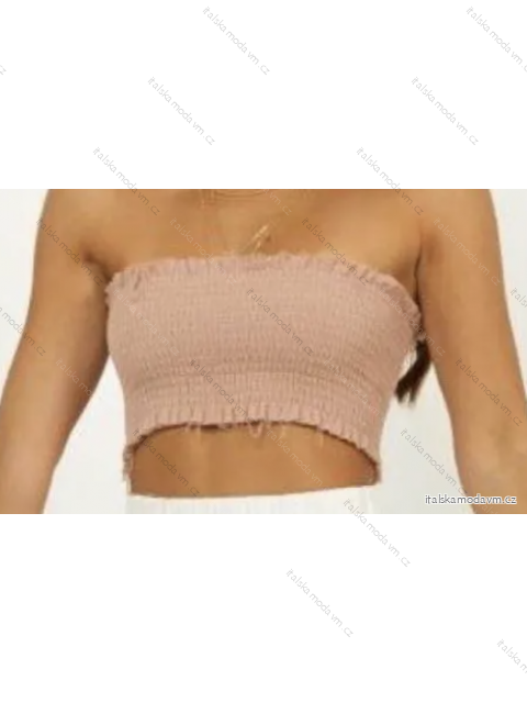 Top croptop carmen bez rukávov dámsky (S/M ONE SIZE) TALIANSKA MÓDA IMPMD2321601b