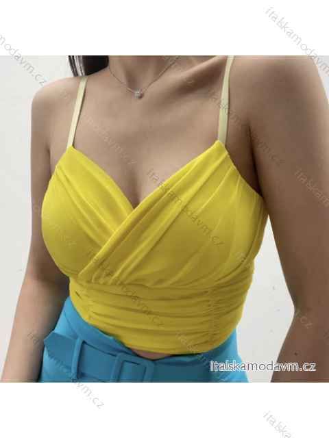 Top croptop na ramienka dámsky (S/M ONE SIZE) TALIANSKA MÓDA IMPMD2326687