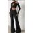 Súprava nohavice dlhé a croptop dlhý rukáv dámska (S/M ONE SIZE) TALIANSKA MÓDA IMPMD2326732/26733