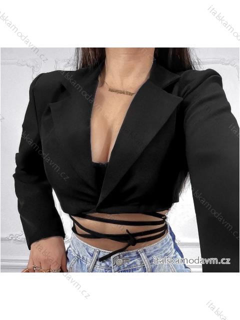 Top croptop dlhý rukáv dámsky (S/M ONE SIZE) TALIANSKA MÓDA IMPMD2320077L