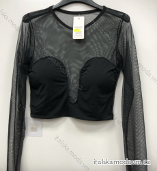 Crop top dlhý rukáv dámsky (S/M ONE SIZE) TALIANSKA MÓDA IMPCF239355MICRO