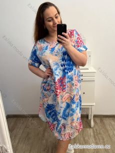 Šaty krátky rukáv dámske nadrozmer (2XL/3XL ONE SIZE) TALIANSKA MóDA IM423MARICA