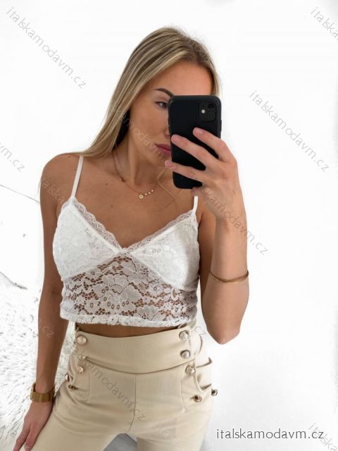 Top croptop na ramienka dámsky (S/M ONE SIZE) TALIANSKA MÓDA IMPGM232348