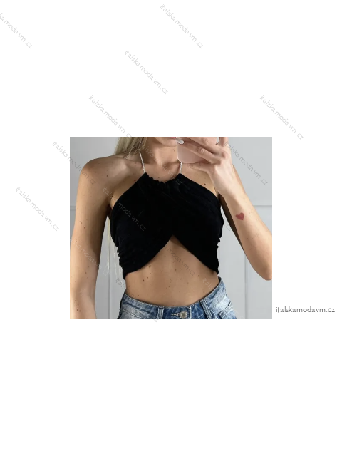 Top croptop bez rukávov dámsky (S/M ONE SIZE) TALIANSKA MÓDA IMPBB23H3671