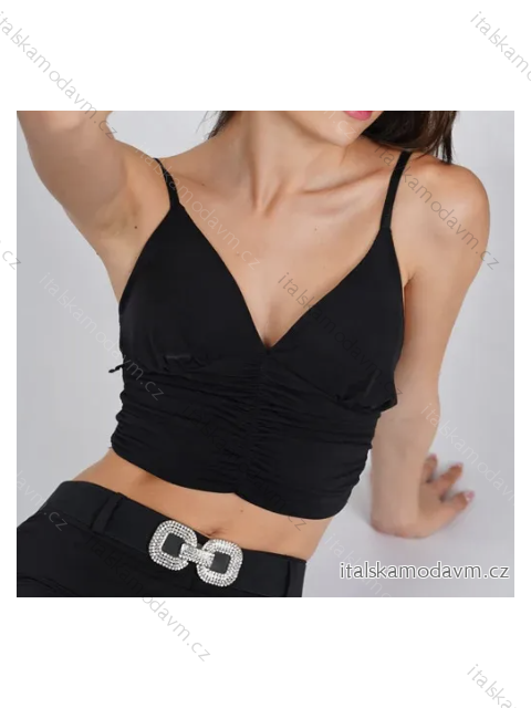 Top croptop na ramienka dámsky (S/M ONE SIZE) TALIANSKA MÓDA IMPBB23C27038