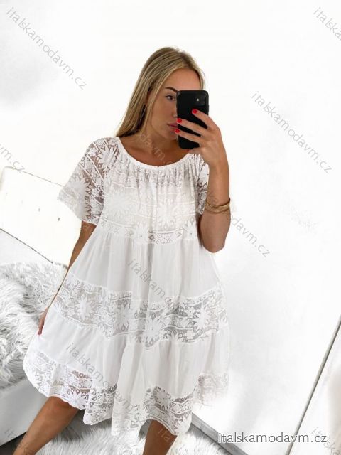 Šaty letné krajkové carmen dámske (S/M/L/XL ONE SIZE) TALIANSKA MÓDA IM423122