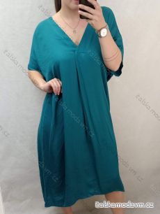 Šaty dlhé maxi oversize krátky rukáv dámske viskoza nadrozmer (3XL/4XL/5XL ONE SIZE) TALIANSKA MÓDA IMC22380/DR