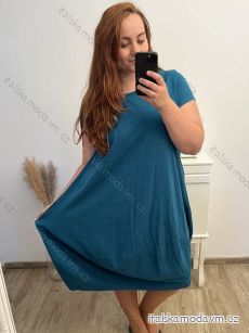 Šaty voľnočasové krátky rukáv dámske nadrozmer (2XL/3XLONE SIZE) TALIANSKA MÓDA IM723BALLON