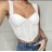 Top croptop čipkový na ramienka dámsky (S/M ONE SIZE) TALIANSKA MÓDA IMPBB23M8665