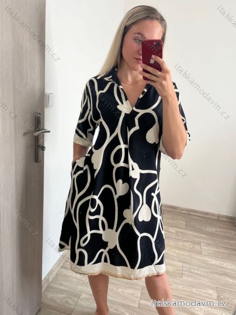 Šaty košeľové letné oversize krátky rukáv dámske nadrozmer (S/M/L/XL/2XL ONE SIZE) TALIANSKA MóDA IM8237761