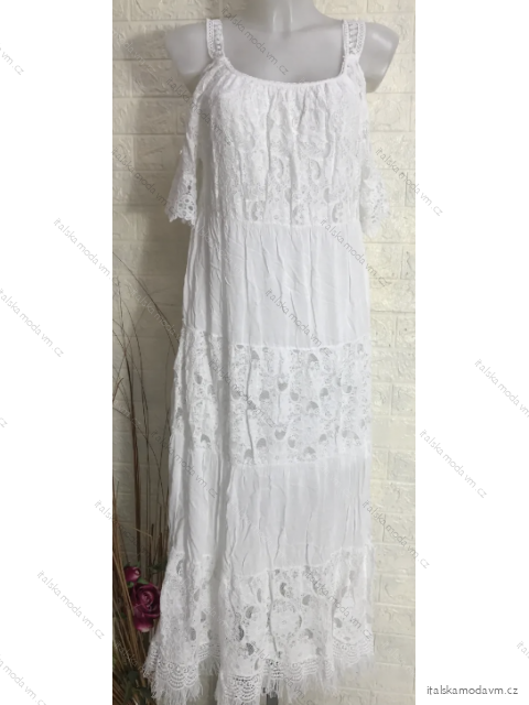 Šaty letné boho krajkové na ramienka dámske (S/M ONE SIZE) TALIANSKA MÓDA IMPGM2383905