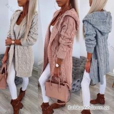 Cardigan pletený dlhý rukáv dámsky (S/M ONE SIZE) TALIANSKA MÓDA IMD23520