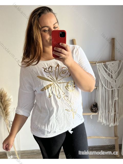 Tunika dlhý rukáv dámska (XL/2XL ONE SIZE) TALIANSKA MóDA IM423FLOVERS