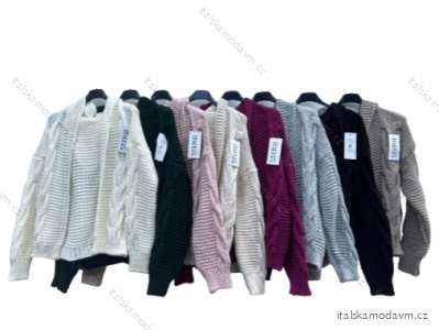 Cardigan pletený dlhý rukáv dámsky nadrozmer (XL/2XL ONE SIZE) TALIANSKA MÓDA IMD23638