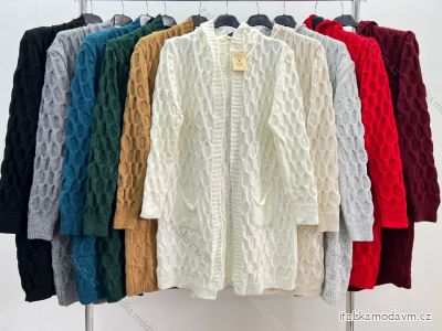 Cardigan  dlhý rukáv dámsky nadrozmer (XL/2XL ONE SIZE) TALIANSKA MÓDA IM423728