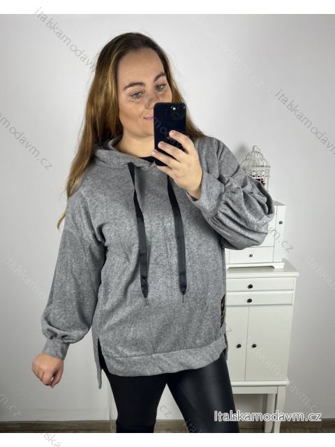 Mikina dlhý rukáv dámske nadrozmer (3XL/4XL ONE SIZE) TALIANSKA MóDA IM423ROYA