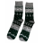 Ponožky veselé vianočné pánske (41-43) POĽSKÁ MÓDA DPP21193 tmavo zelená 44-46