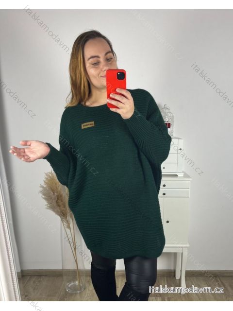 Sveter oversize dlhý rukáv dámsky nadrozměr (4XL/5XL/6XL ONE SIZE) TALIANSKÁ MÓDA IMHMS23LUXURY