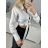 Košeľa croptop so zaväzovaním dlhý rukáv dámska (S/M ONE SIZE) TALIANSKA MÓDA IMWAA233873/DUR biela S/M