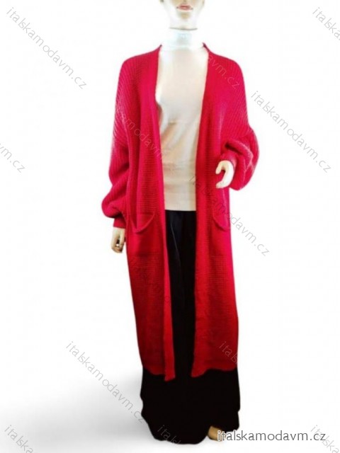 Cardigan dlhý rukáv dámsky (XL/2XL ONE SIZE) TALIANSKA MÓDA IMWAD233488/DR XL/2XL modrá