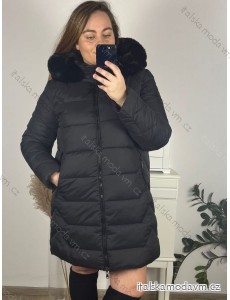 Bunda zimná s kapucňou dámska nadrozmer (3XL-7XL) POĽSKÁ MODA BLI2381296/DU