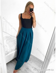 Sukňa maxi dlhá v páse na žabičkovanie dámska (S/M/L ONE SIZE) TALIANSKA MÓDA IMHMS23088