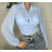 Croptop košeľový dlhý rukáv dámsky (S/M ONE SIZE) TALIANSKA MÓDA IMPBB24C31791