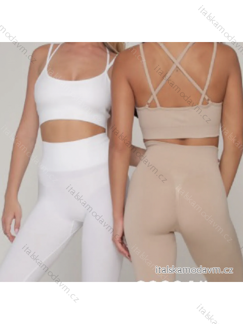 Súprava legíny dlhé a croptop dámska (S/M ONE SIZE) TALIANSKA MÓDA IMPMD2482324